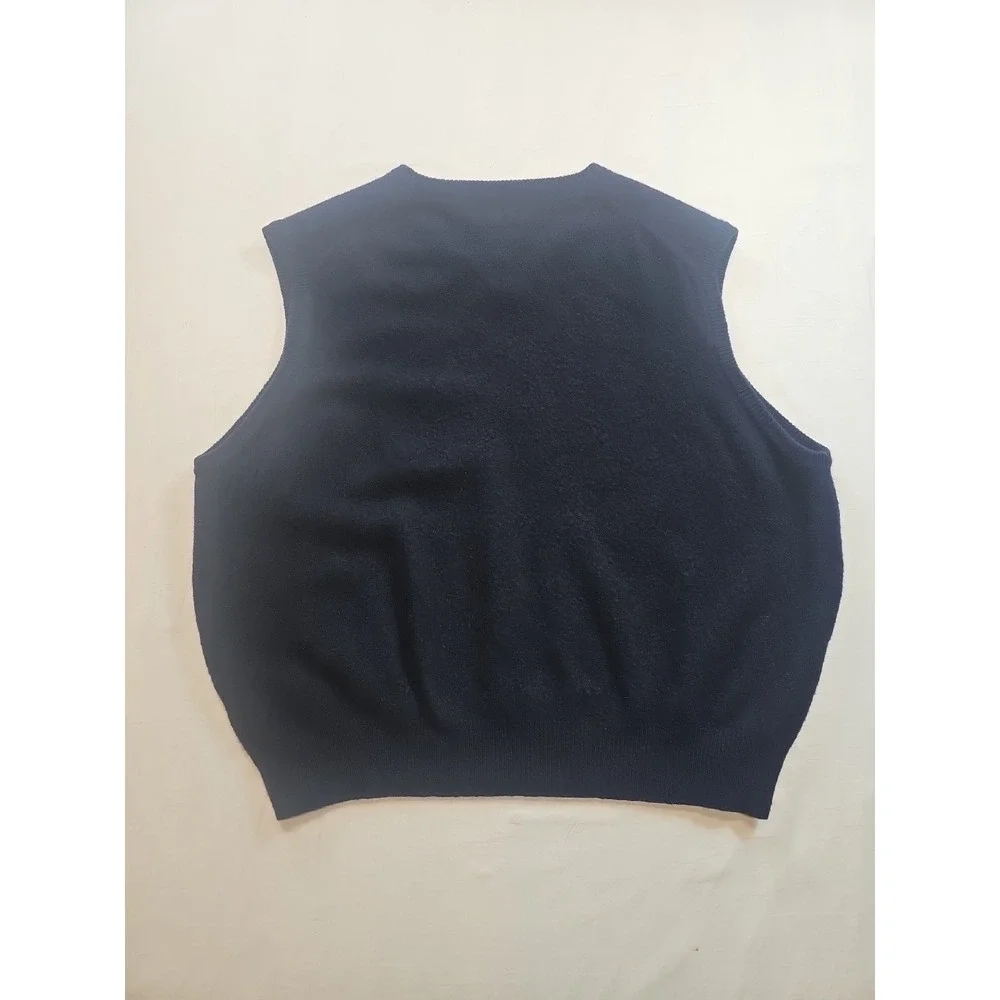 Polo Ralph Lauren Vest Mens XXL Blue Red Pony 100% Lambswool Sweater Vest